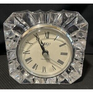 Vintage Mikasa Westminister Crystal Quartz Desk Clock (3.5”)